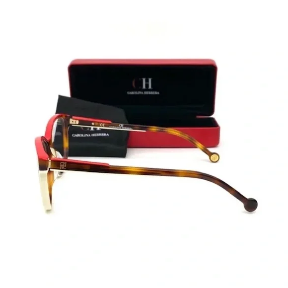 CAROLINA HERRERA VHE800 0ADQ Havana / Demo Lenses52mm Eyeglasses